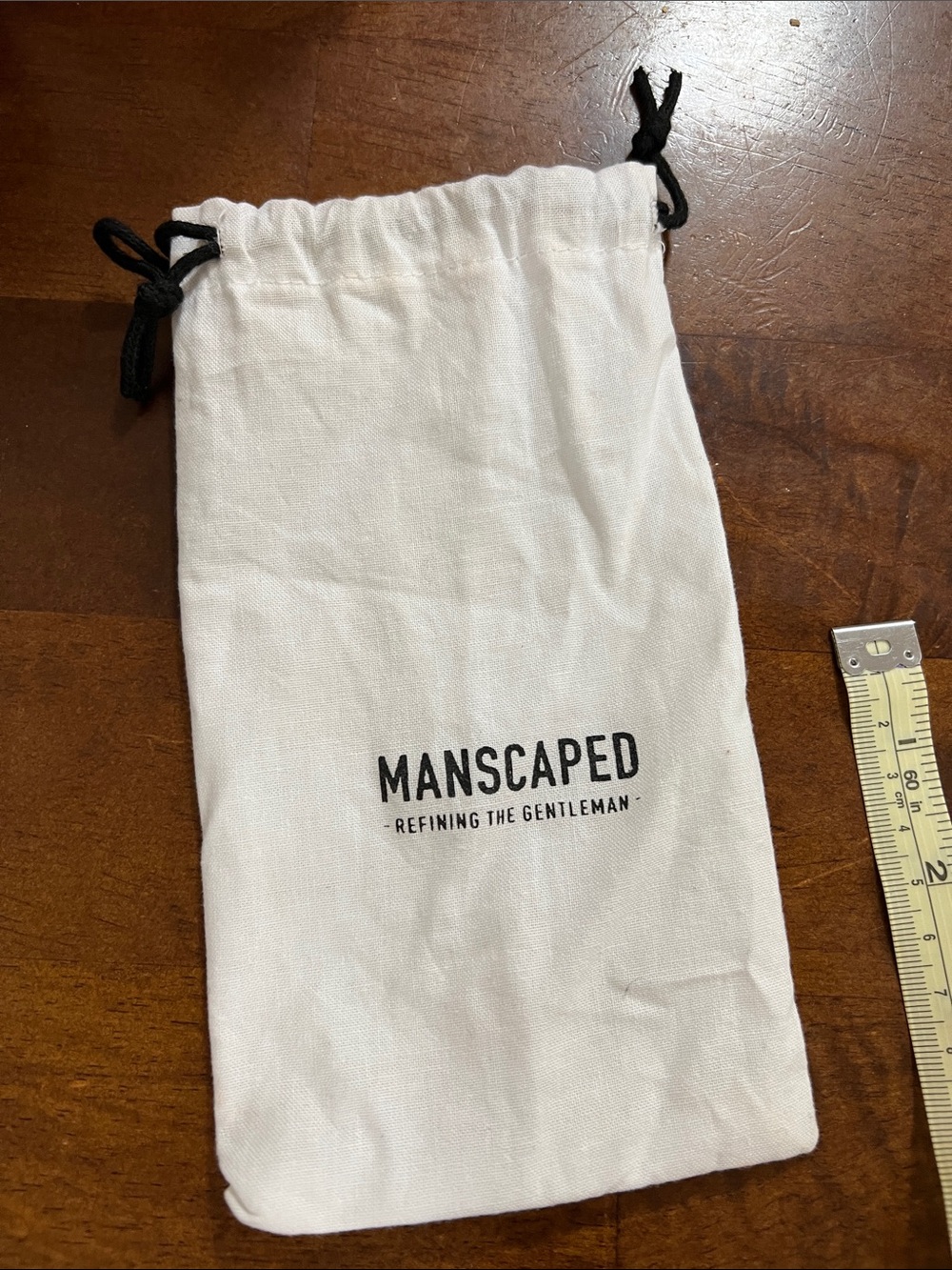 Manscaped White Drawstring Pouch Bag